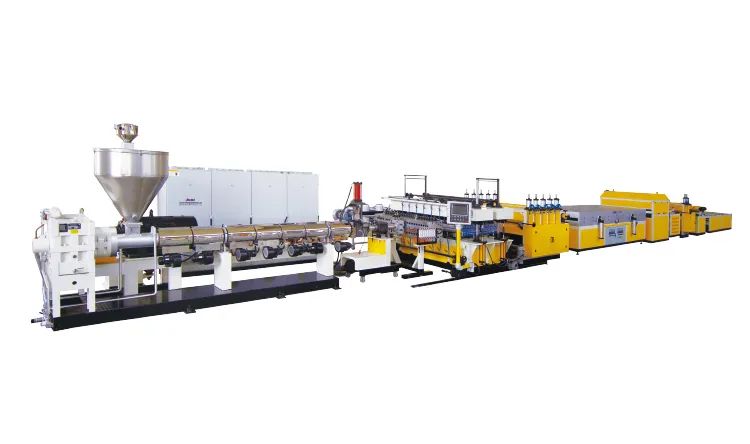 PP/PE Plastic Hollow Cross Section Plate Extrusion Line