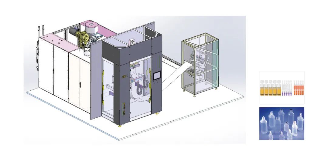 Aseptic packaging blow fill seal (BFS) system