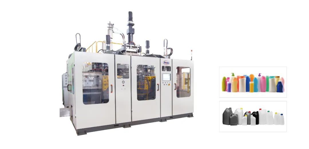 Fully electric blow molding machine